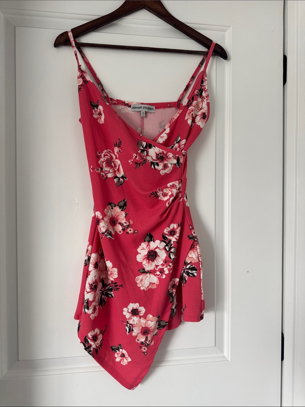 Almost Famous Hot Pink Floral Romper